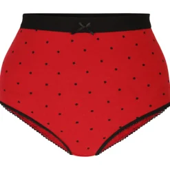 CurveWow 5 Pack Full Cotton Brief Black & Red
