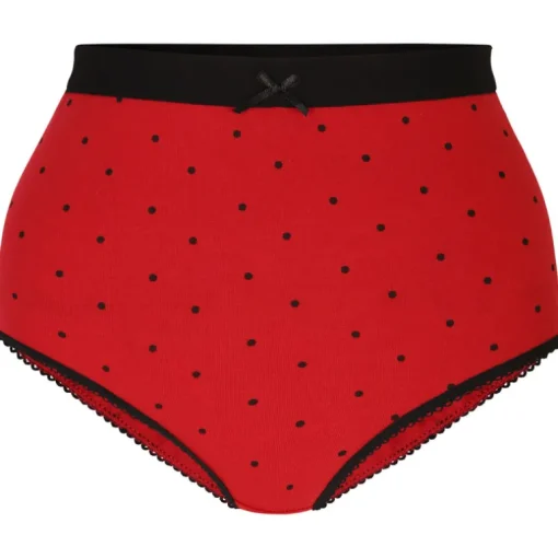CurveWow 5 Pack Full Cotton Brief Black & Red