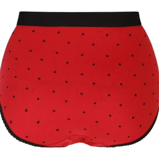 CurveWow 5 Pack Full Cotton Brief Black & Red