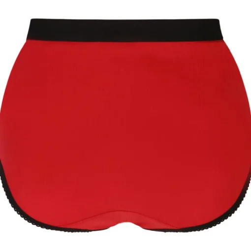 CurveWow 5 Pack Full Cotton Brief Black & Red