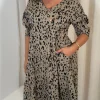 CurveWow Bow Back Dress Animal