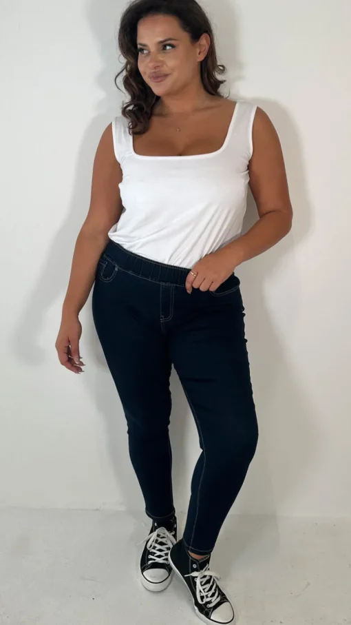 CurveWow Pull On Jegging Indigo