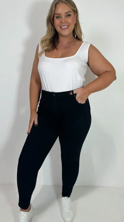 CurveWow Skinny Jeans Black