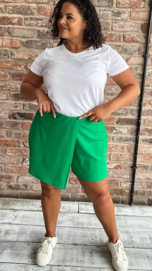 CurveWow Skuba Crepe Skort Green