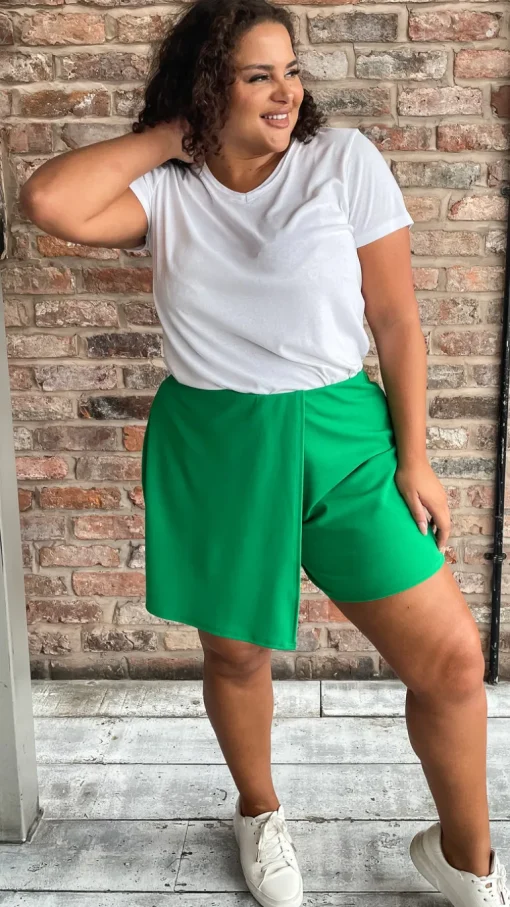CurveWow Skuba Crepe Skort Green