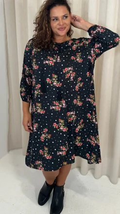 CurveWow Tassel Swing Dress Spot Floral