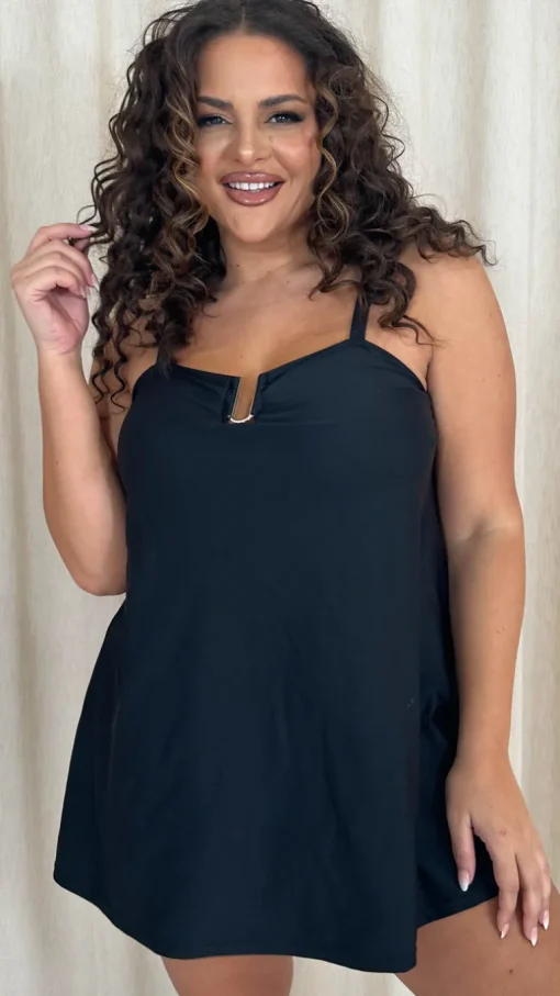 CurveWow Ubar Swimdress Black