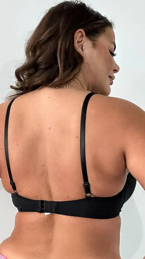 Half Lace Soft Cup Wired Bra Black