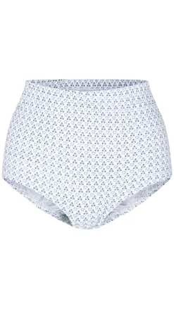 CurveWow 3 Pack Full Cotton Brief Blue/White