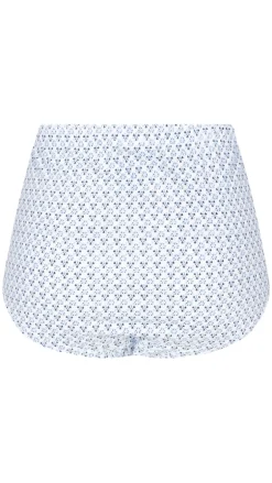 CurveWow 3 Pack Full Cotton Brief Blue/White