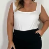 CurveWow Denim Button Side Short Black