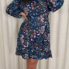CurveWow Wrap Frill Hem Tea Dress Mixed Animal